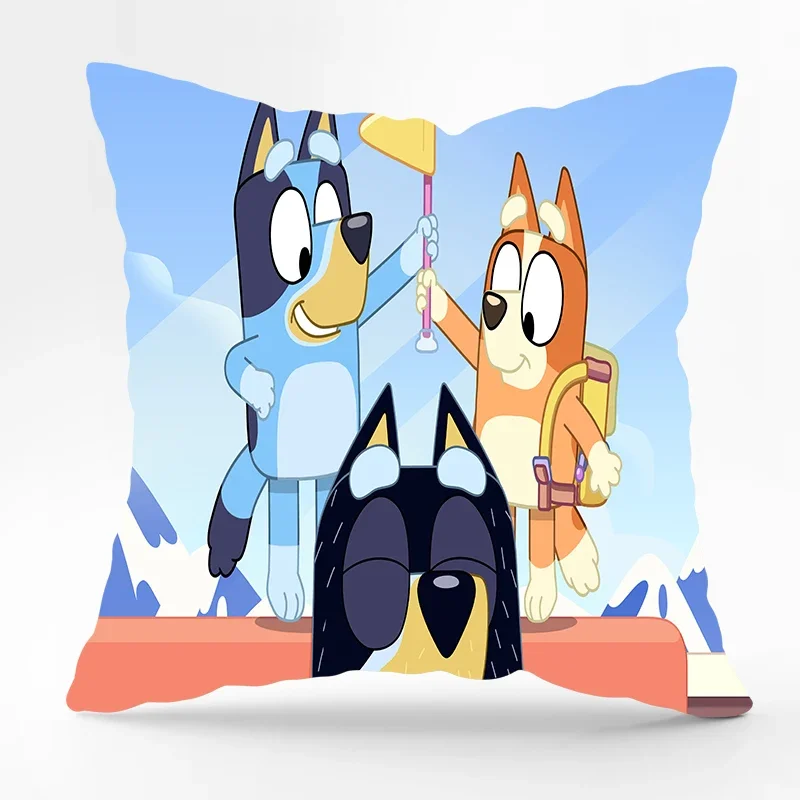 Cartoon Anime Bluey Bingo Family Pillowcase Soft Plush Cushion Bedroom Decoration New Children\'s Birthday Cute Fashion Gift