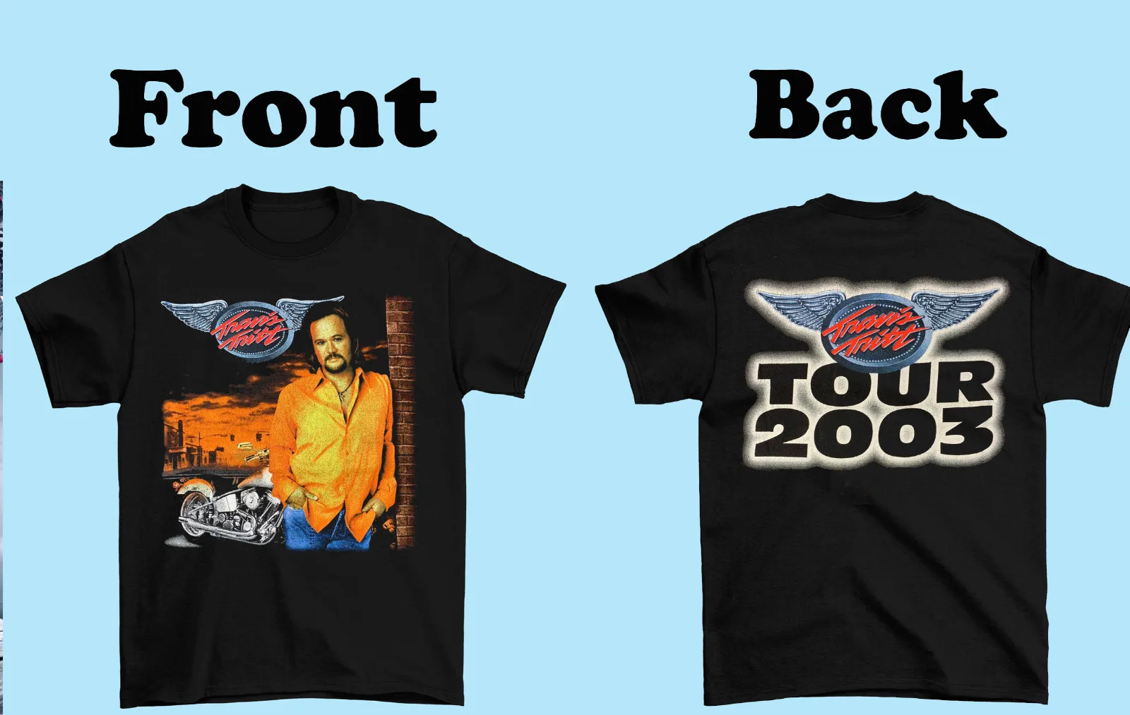 Travis Tritt Country Country Music T Shirt Cotton Men Size S-4XL 2 SIDE