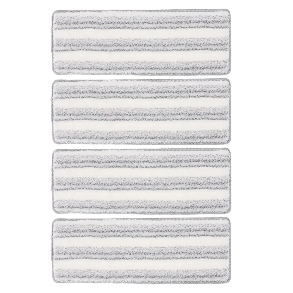 

4Pcs Mop Replacement Pads Striped Hard Bristle Absorbent Sponge Self-Adhesive Refills for Hardwood Tile Floors Wet Cleaning