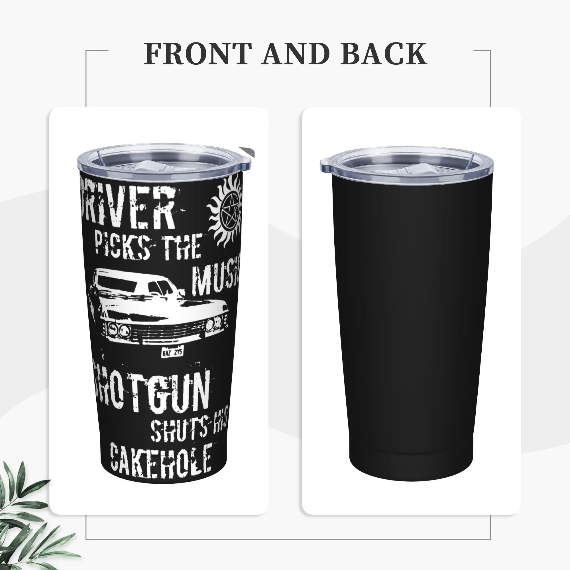 Driver Picks Insulated Tumbler with Lid Supernatural Stainless Steel Coffee Mugs Double Wall Water Bottle Cup, 20oz