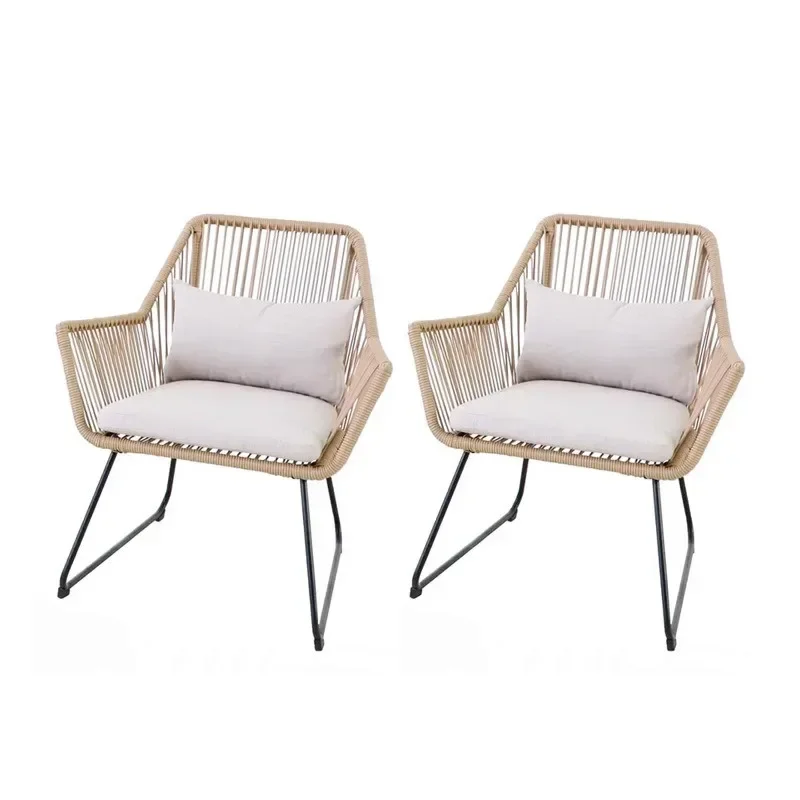 luxury balcony outdoor furniture courtyard household rattan tables and chairs three-piece combination starting from two pieces