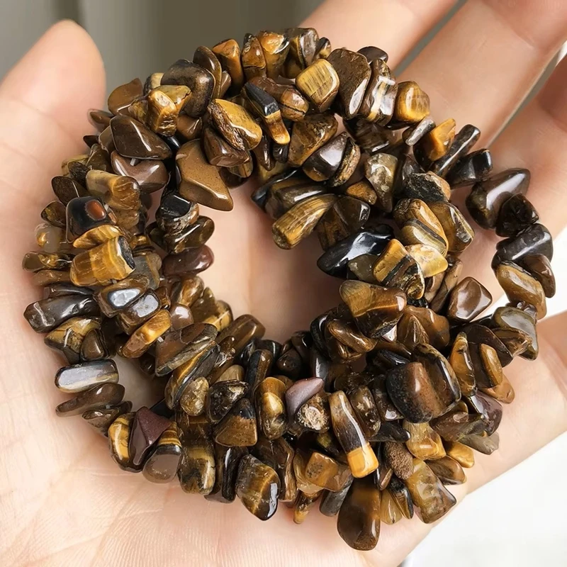 5x8mm natürliche, unregelmäßige rote Granat-Steinperlen, Kristall-Aquamarin, lose Spacer-Perlen für die Schmuckherstellung, DIY-Armband-Zubehör – Detail 9