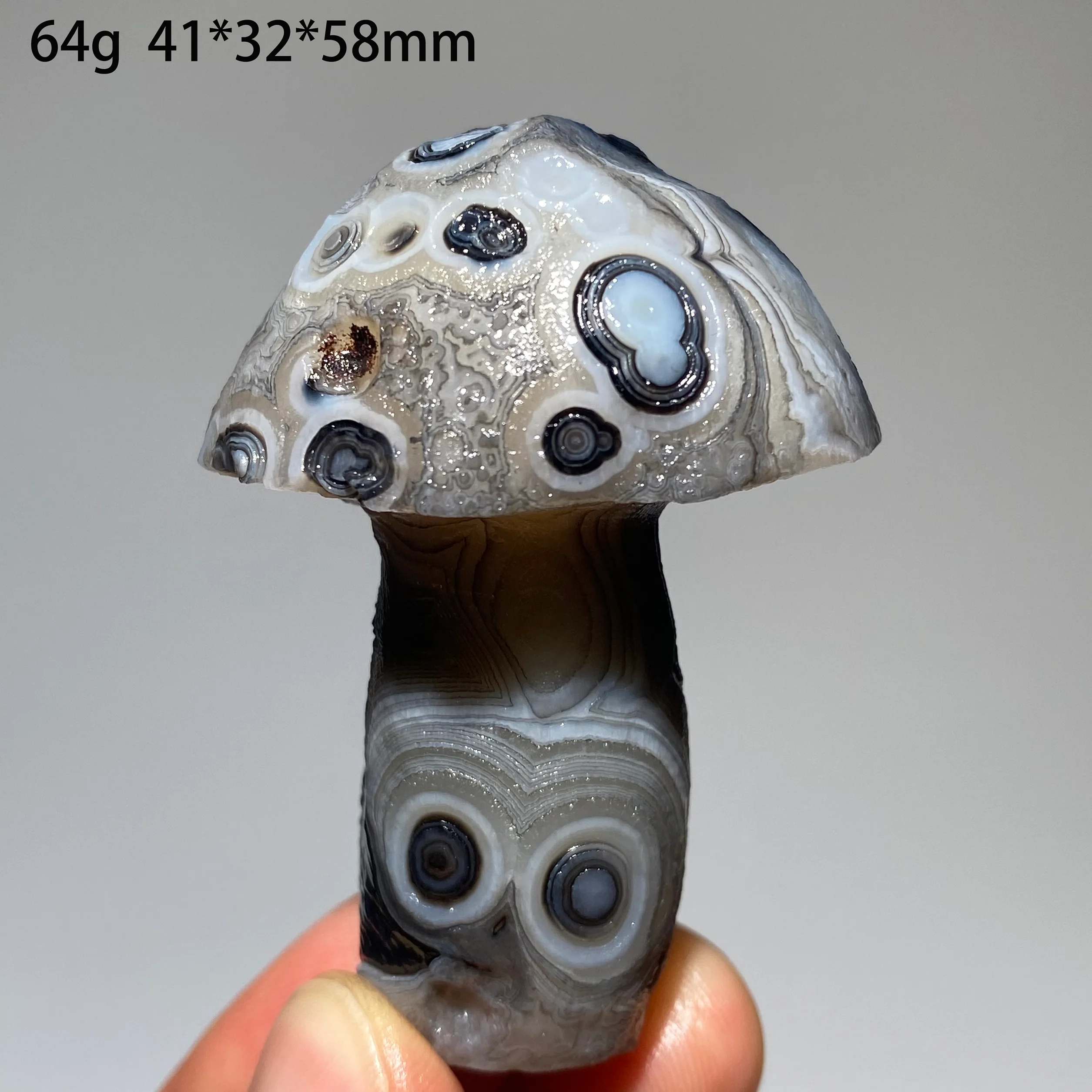 Natural Dark Gobi Agate Mushroom Column Raw Stone Crystal for Energy Healing Meditation Home Decoration Unique Teaching Gift - view 5