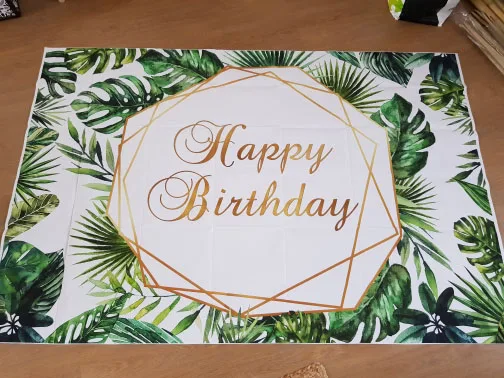 Mocsicka Tropical Palm Leaf Birthday Party Backdrop Jungle Green Leaves Decorative Wallpaper Photo Studio Photography Background