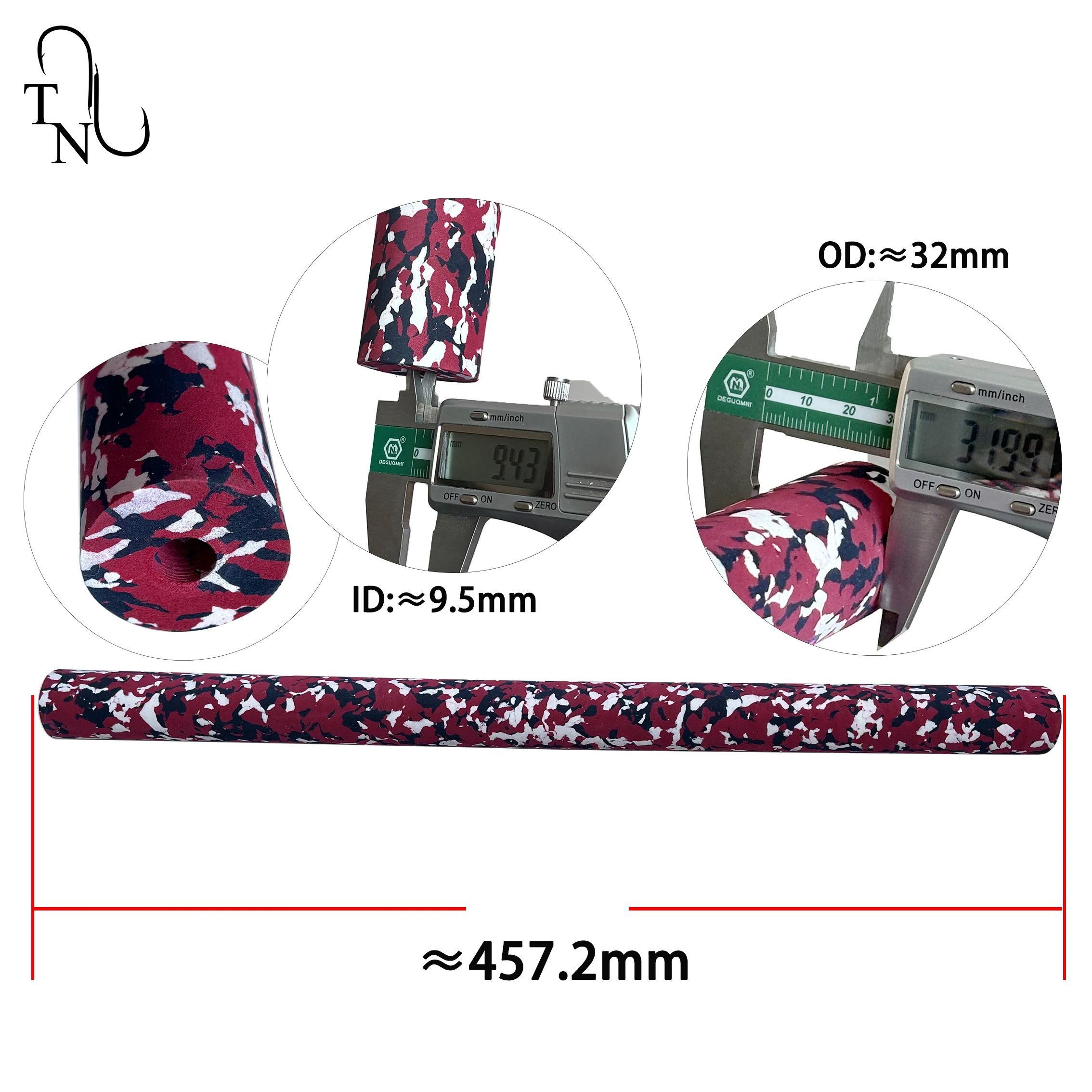 TN23  EVA Foam For Fishing Rod Handle Components DIY Repair Rod Handcraft Materials OD32MM ID9.5MM Length 457MM - view 6