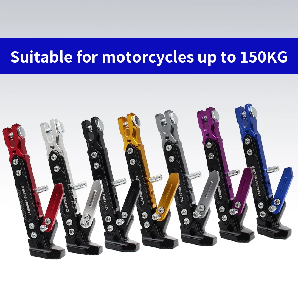Motorcycle Kickstand Parking Kick Stand Bracket Foot Side Supportor Crutch Holder Dirt Bike Motorbike Universal Tripod Alloy image 2