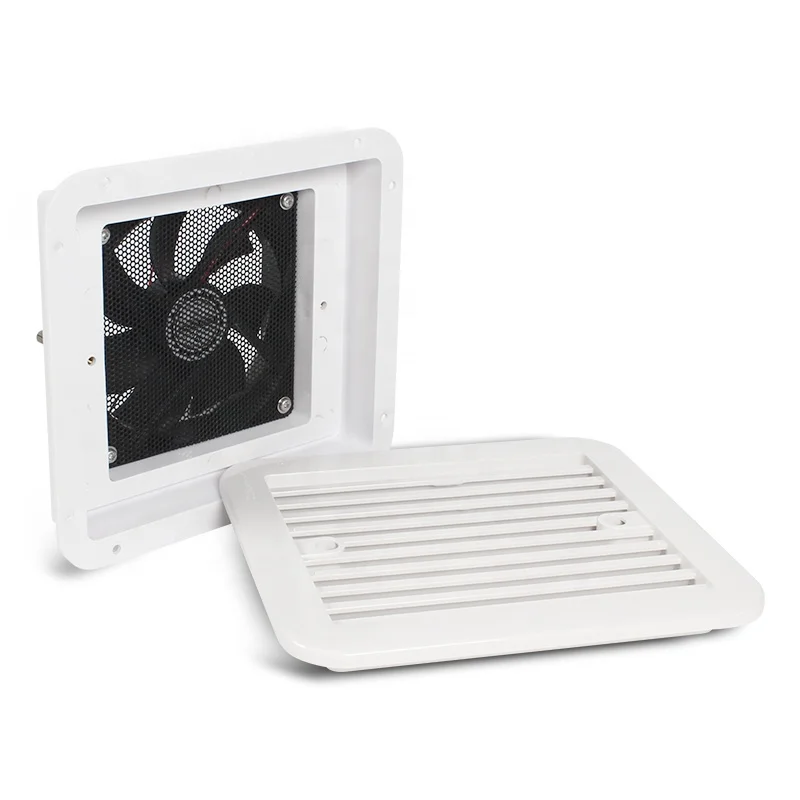 RV Ventilation Fan,12V Silent Side Exhaust Fan, Waterproof Dust-proof Air Vent for Caravan Motorhome Camper Boat Trailer, 205mm