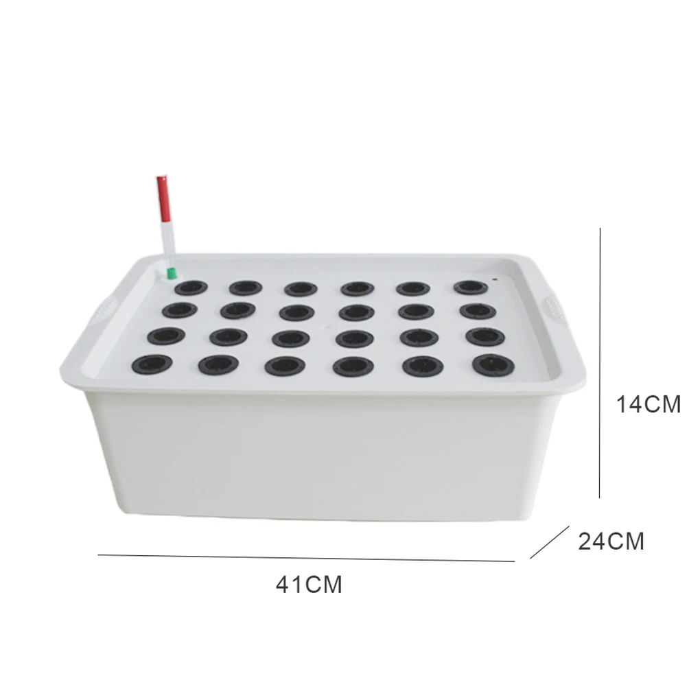 Indoor Hydroponics Growing System Kit 24 Holes Plant Site Set Seedling Vegetables Plant Cultivation Grow Box