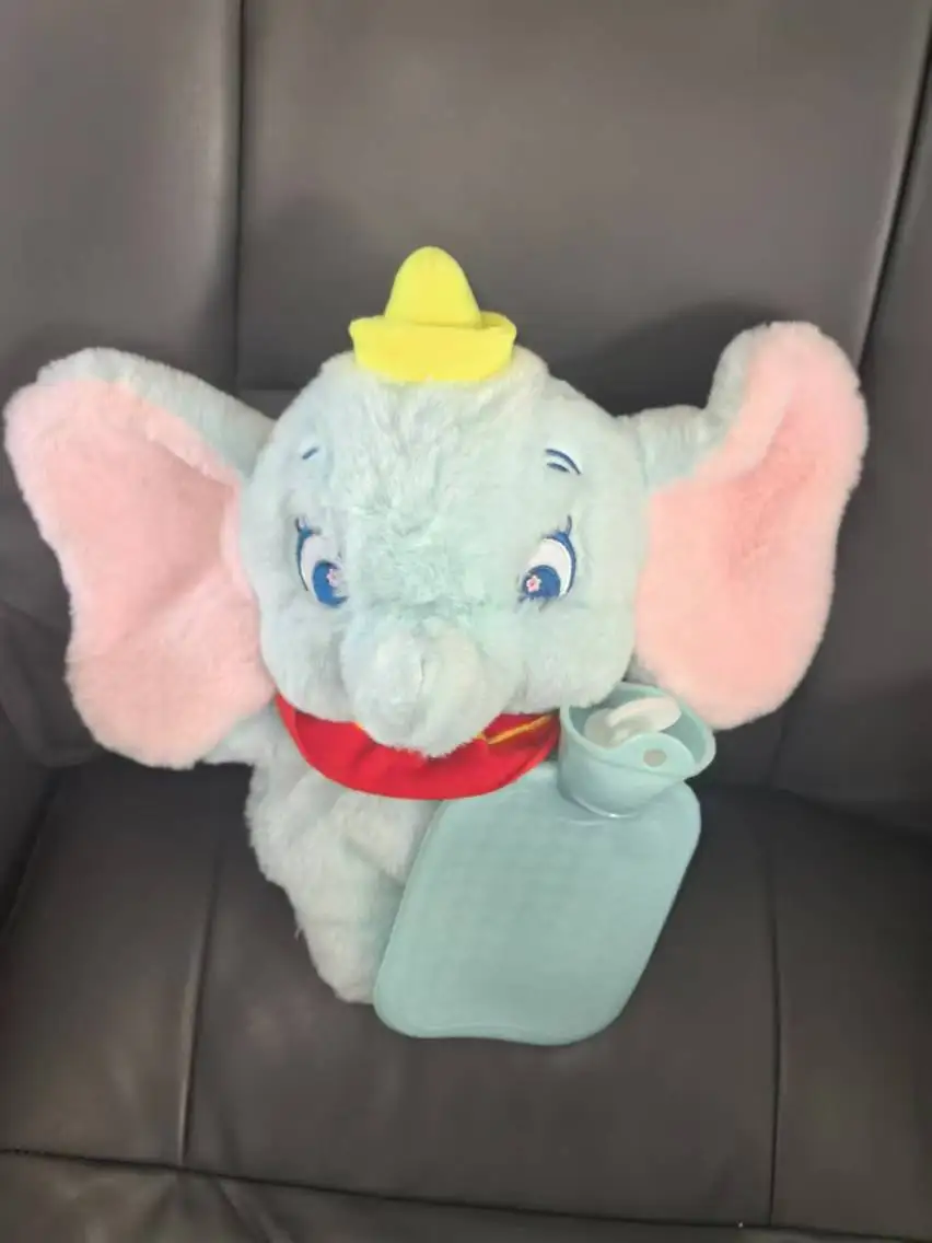 New Dumbo Hot-water Bag Disney Stitch Angel Plush Hand Warm Bottle Hot Water Bottles Portable Warm Hand Bag Winter Kawaii Gift