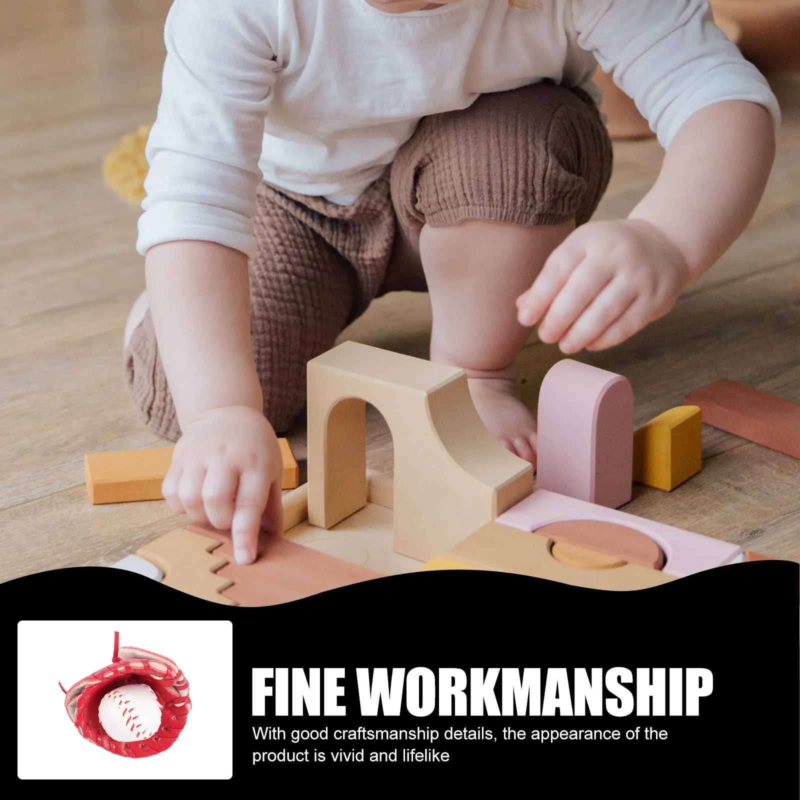 

2 комплекта мини-бейсбольных перчаток и бит, декоративный мини-набор для бейсбола, украшение для сумки, аксессуары для брелоков, материалы для рукоделия, для детских ролевых игр