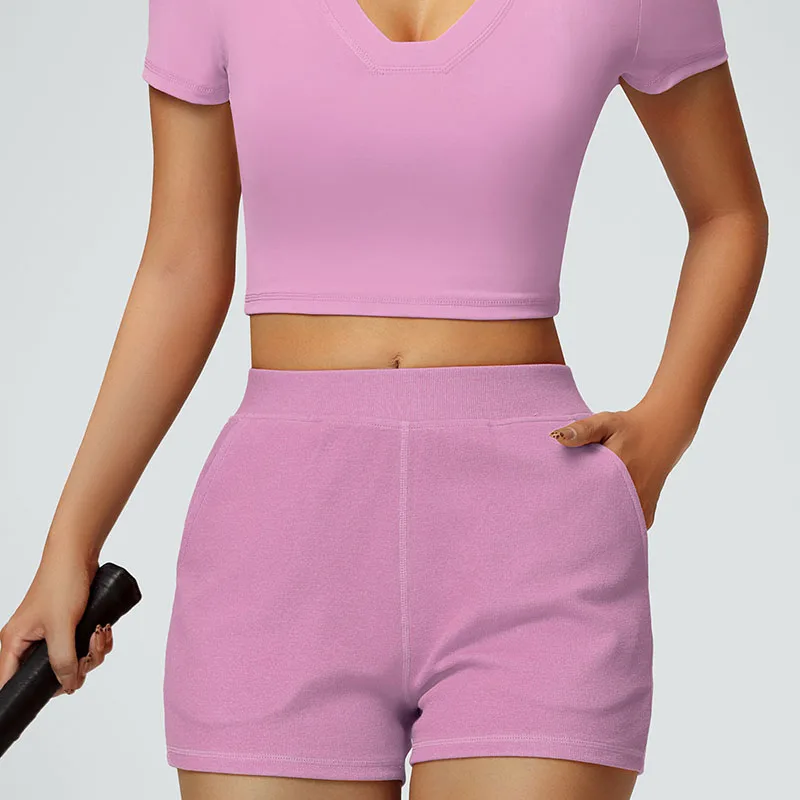 Boring Honey New Outdoor Sports Straight Casual Shorts Women's High Waist Slim Thin Gym Clothes Woman Fashion Joker Casual Pants
