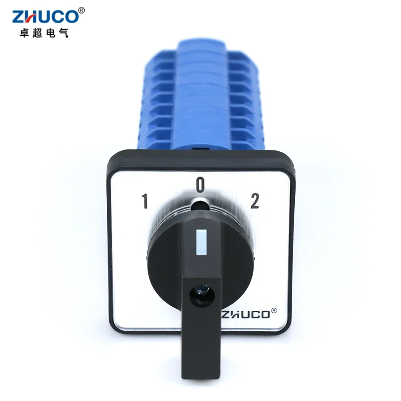 ZHUCO SZW26/LW26-20 3 Position 9 Poles 36 Terminals 20A Transfer Changeover Cam Universal Selector Switch 64X64 48X48 mm Panel