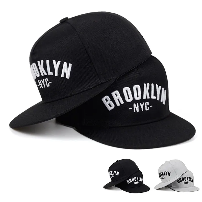Unisex Brooklyn Letter Embroidery Hip-hop Hats Outdoor Adjustable Casual Baseball Caps Sunscreen Hat