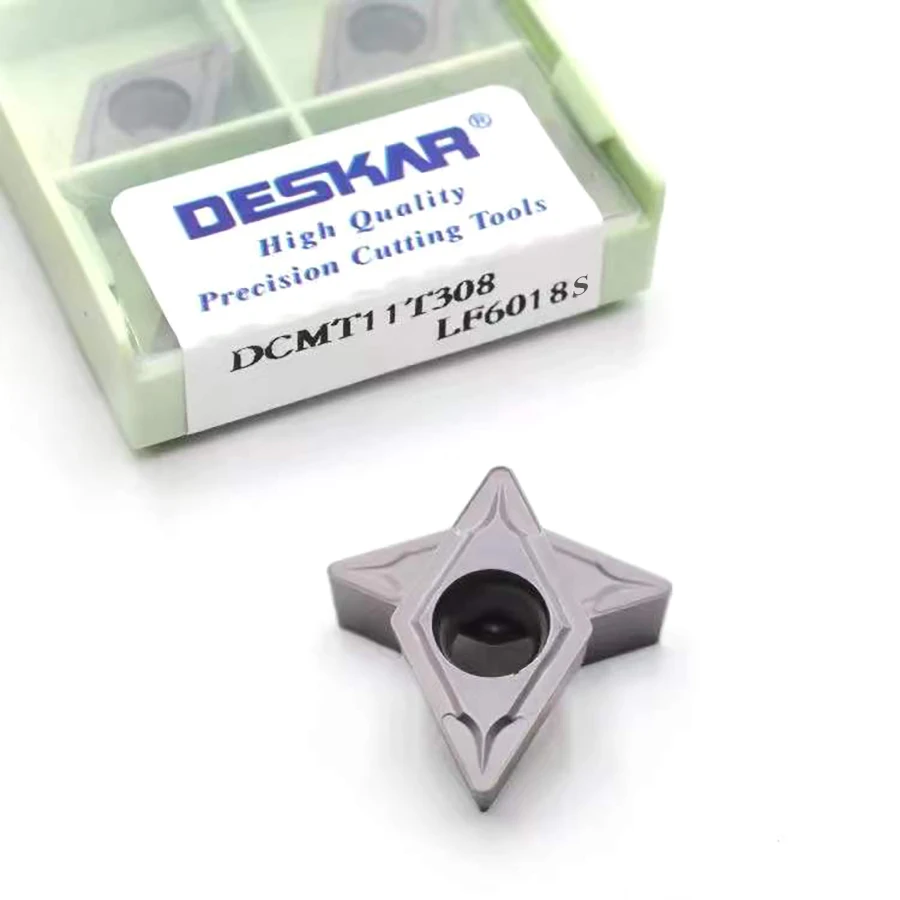 Deskar-insertos de carburo para torno CNC, herramientas de torneado interno, CCMT060204, 09T304, 120408, TCMT16T304, 110208, SCMT09T308, DCMT11T308, LF6018S