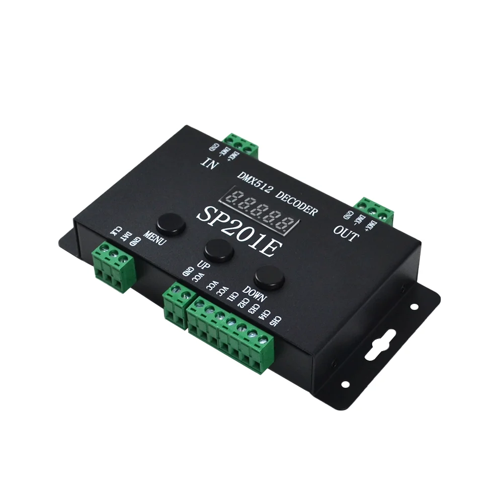 Imagem -03 - Dmx para Spi Led Controlador Decodificador Ws2812b Painel Matriz Led Sp201e Canais Dmx 512 Rgb ww Sk6812