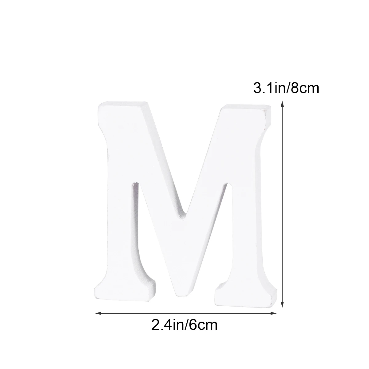 

Wooden Letter M Alphabet Ornaments Wedding Party Home Decorations White Bamboo DIY Crafts Photography Props Educational Toys