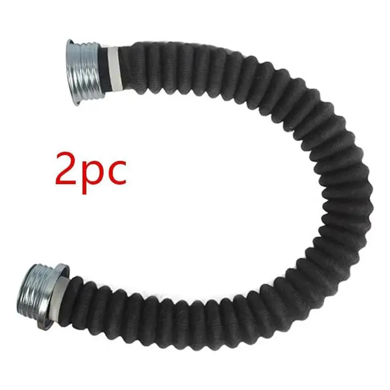 B92B-2PCS 40Mm Respirator Hose Tube Pipe Assembly Universal Thread Extension Hose, Black 20 Inch