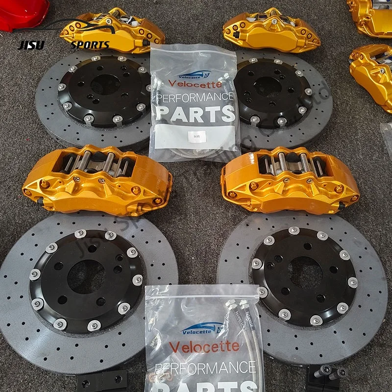 6 Piston Brakes Rear 4pot Carbon Fiber Ceramic Brake Disc Kit for Porsche Cayman 987FOR Mazda Cx5 Rear CaliperFOR  Audi A8 D4