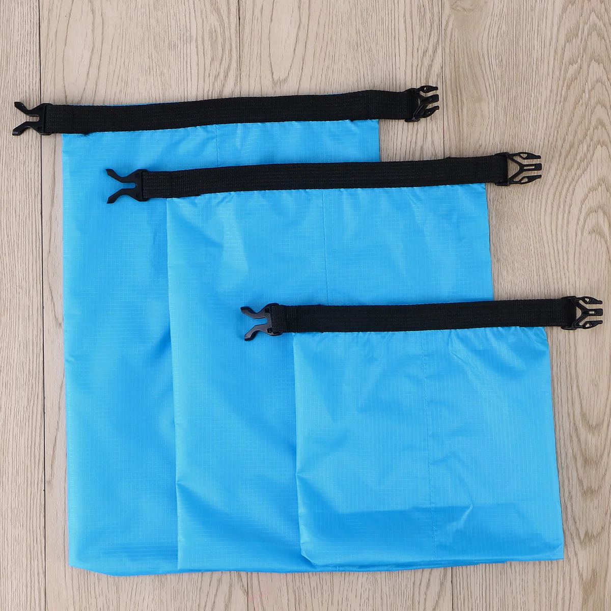 

3pcs Winomo 1.5L+2.5L+3.5L Waterproof Dry Bags Sky Blue Nylon Roll Storage For Phones Cameras Documents Camping