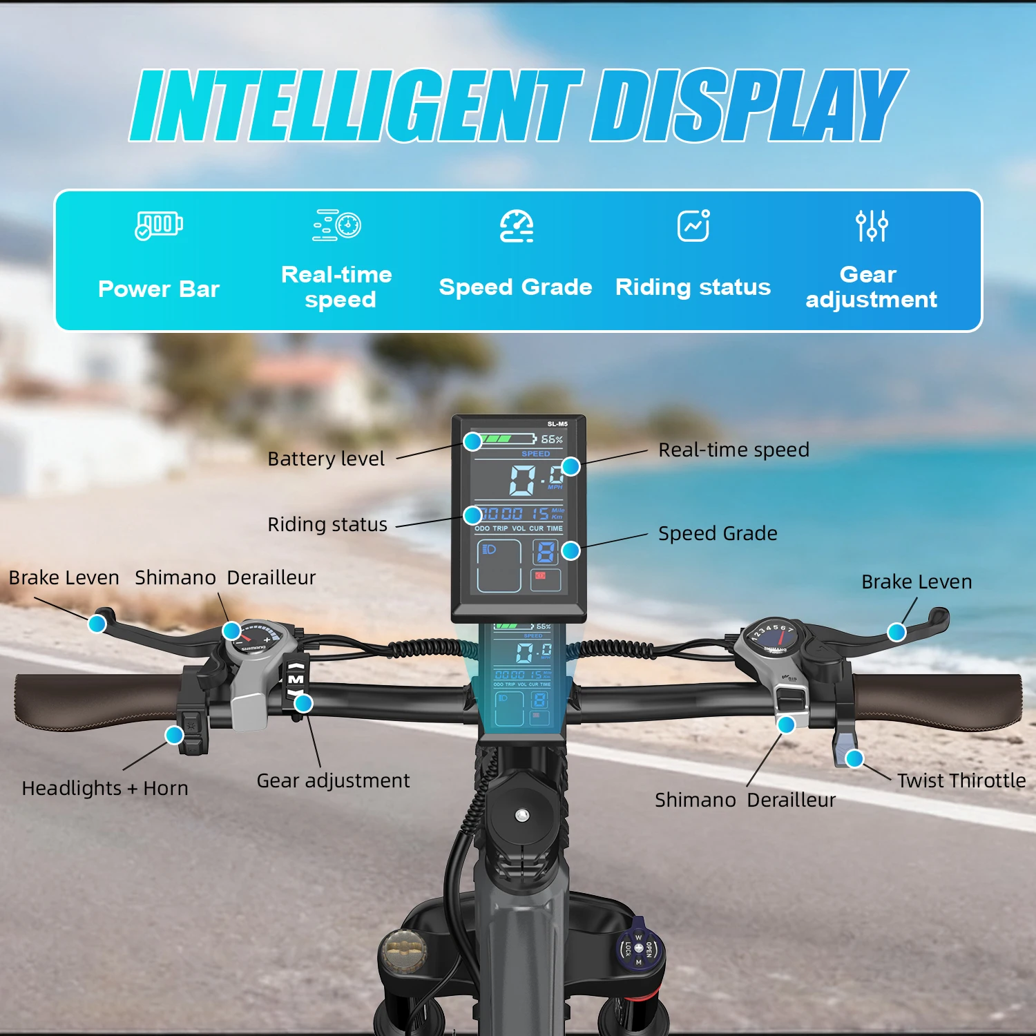 มอเตอร์ไซค์ไฟฟ้าขนาด 26 นิ้ว สำหรับผู้ใหญ่, มอเตอร์ไซค์ไฟฟ้ากำลังสูงสุด 1500 วัตต์ ความเร็วสูงสุด 28 ไมล์ต่อชั่วโมง 48 โวลต์ 20 แอมป์ชั่วโมง จักรยานไฟฟ้าสำหรับผู้ใหญ่แบบภูเขา/วิบาก