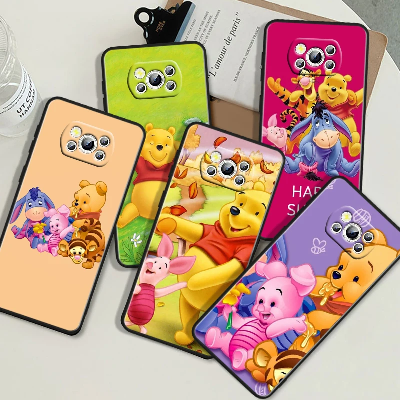 

Disney Winnie Bear For Honor V20 10i 10X 9S 9X 9C 9A 8X 8C 8A 7S 7C 7A Magic 5 Lite Pro MAX Black Soft Phone Case