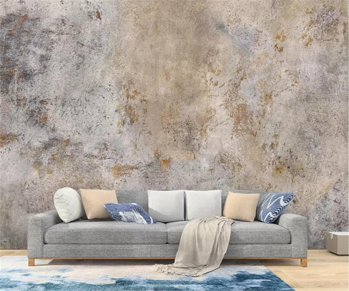 

Индивидуальные скандинавские винтажные обои под мрамор и цемент для спальни, гостиной, фоновой стены за телевизором, 3D обои papel de parede