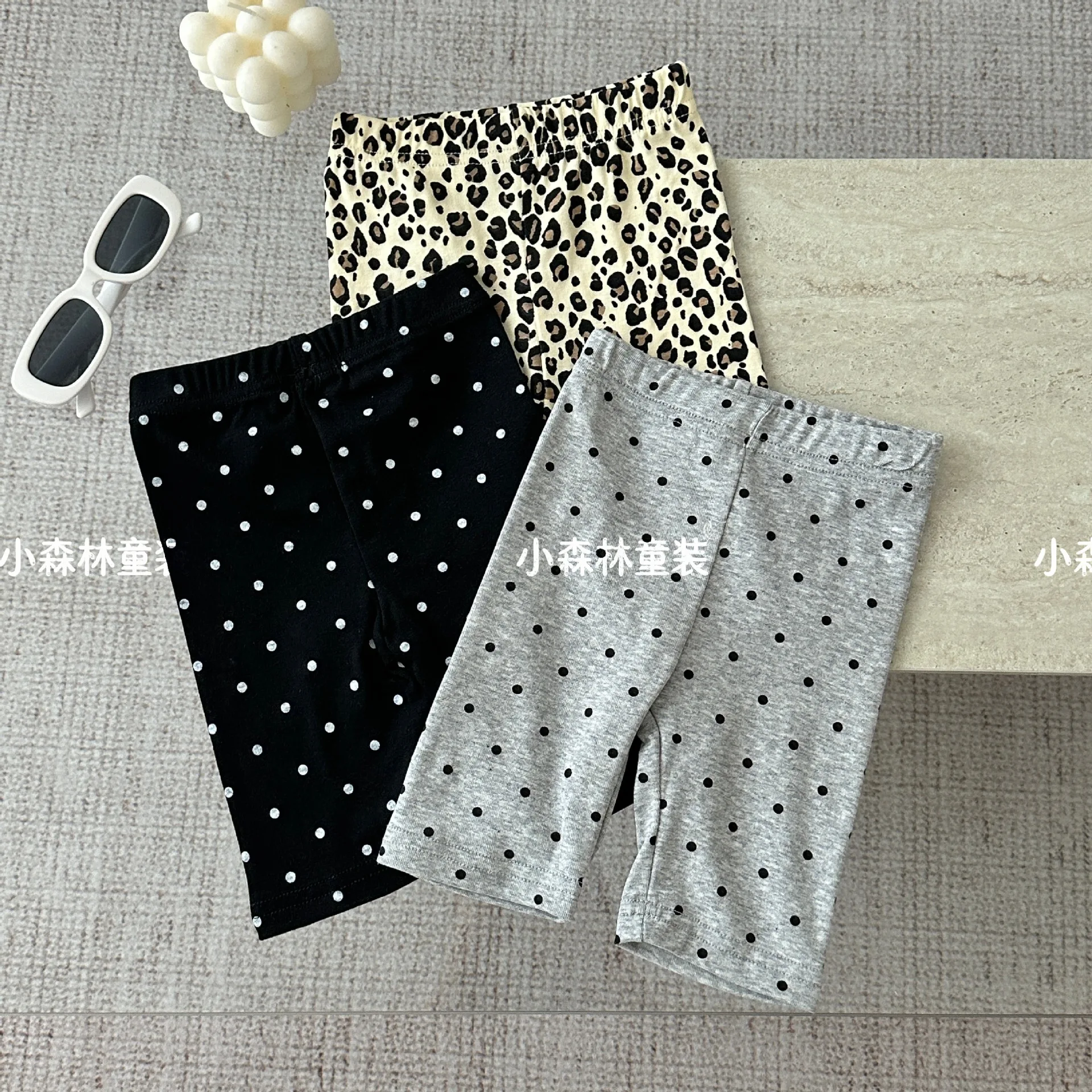 2026 New Korean Girls Summer Thin Leggings for Girls and Babies Elastic and Skin Friendly Versatile Five Quarter Pants Trend