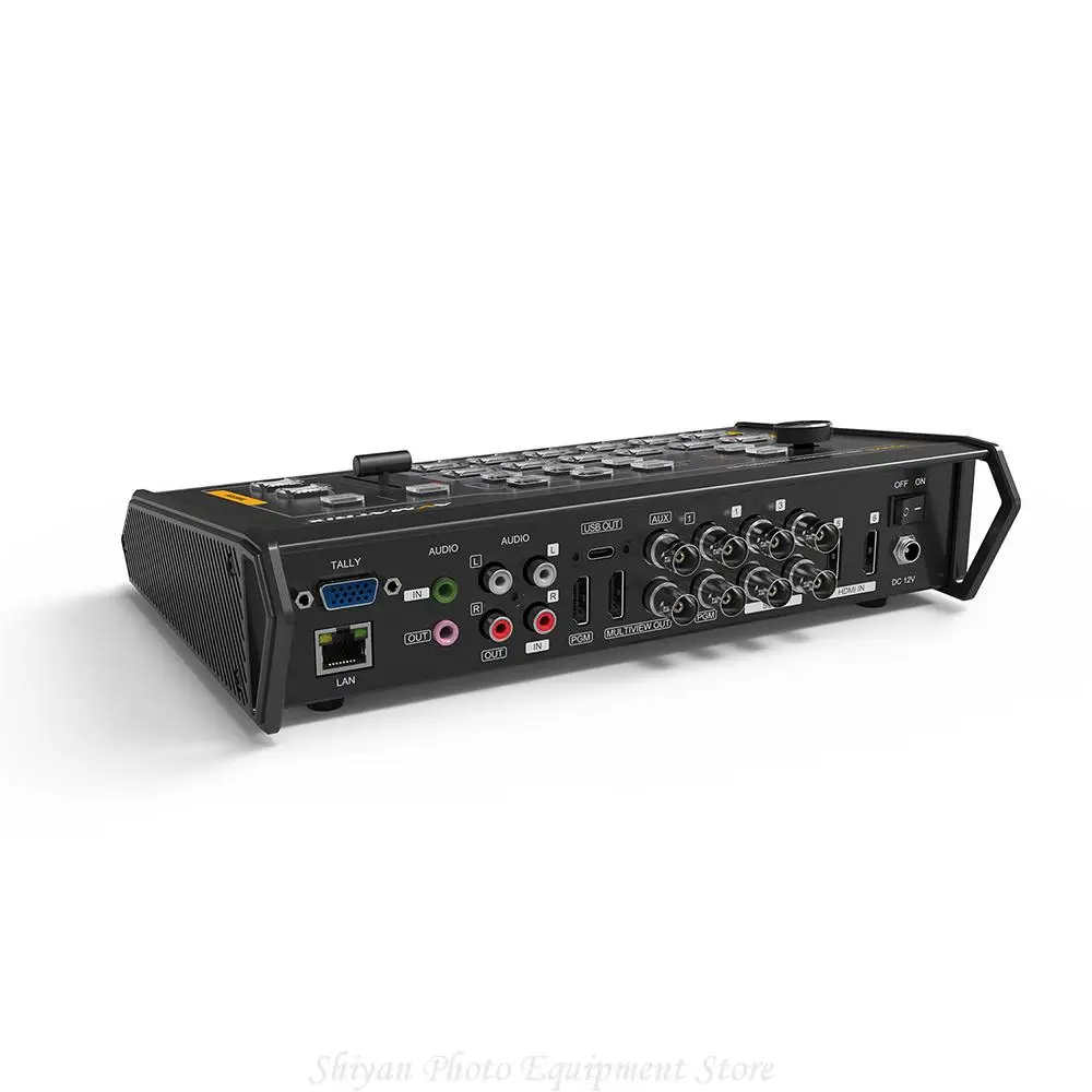 AVMATRIX VS0601U Mini Multi-Format Streaming Video Switcher with 6CH 2×HDMI 4×SDI Inputs USB Type-C Output and GPIO Interface