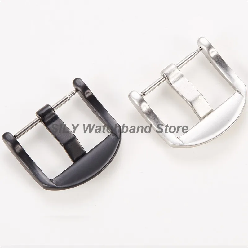 20Mm 22Mm 24Mm Gesper Jam Tangan Matte Baja Tahan Karat Tali Jam Tangan Universal Gesper Jam Tangan Perak Hitam Aksesori Kancing Logam