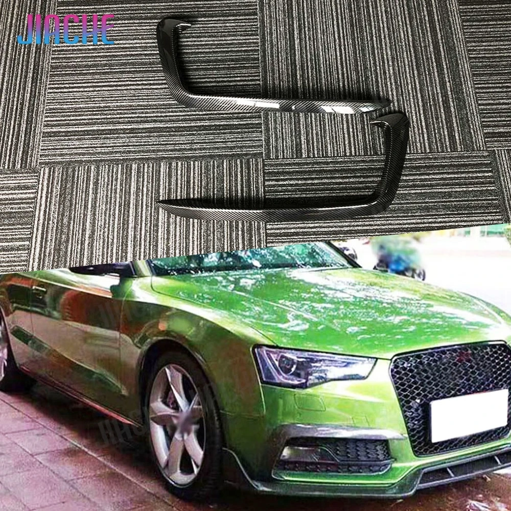 

For Audi A5 Sline S5 2012 2013 2014 2015 2016 Carbon Fiber Front Fog Light Eyebrows Cover Trims Body Kits FRP Cars Accessories