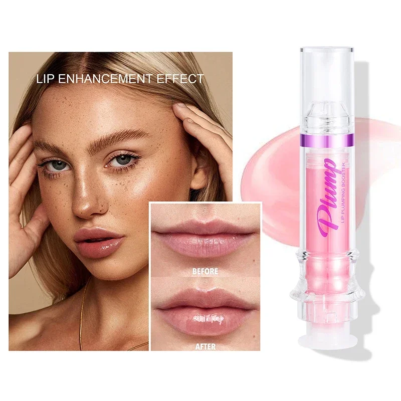 Wässrige kristall klare Gelee Lippen öl Lippen balsam feuchtigkeit spendende und glättende Lippen Linien Gelee Schmoll mund Lip gloss Glas Lippen frucht Duft