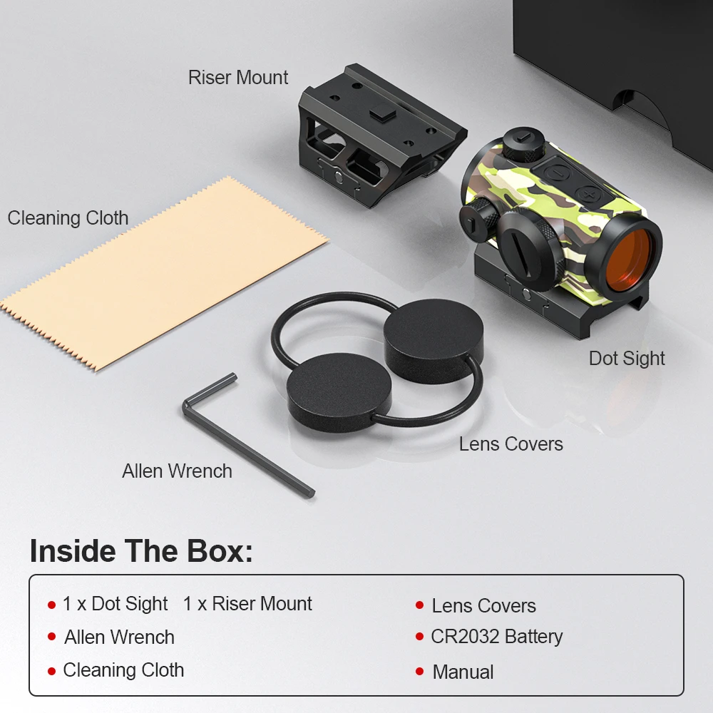 HD-11: 2 MOA Red Dot for 20mm Rails with ±30 MOA Adjust & Motion Wake – Durable.