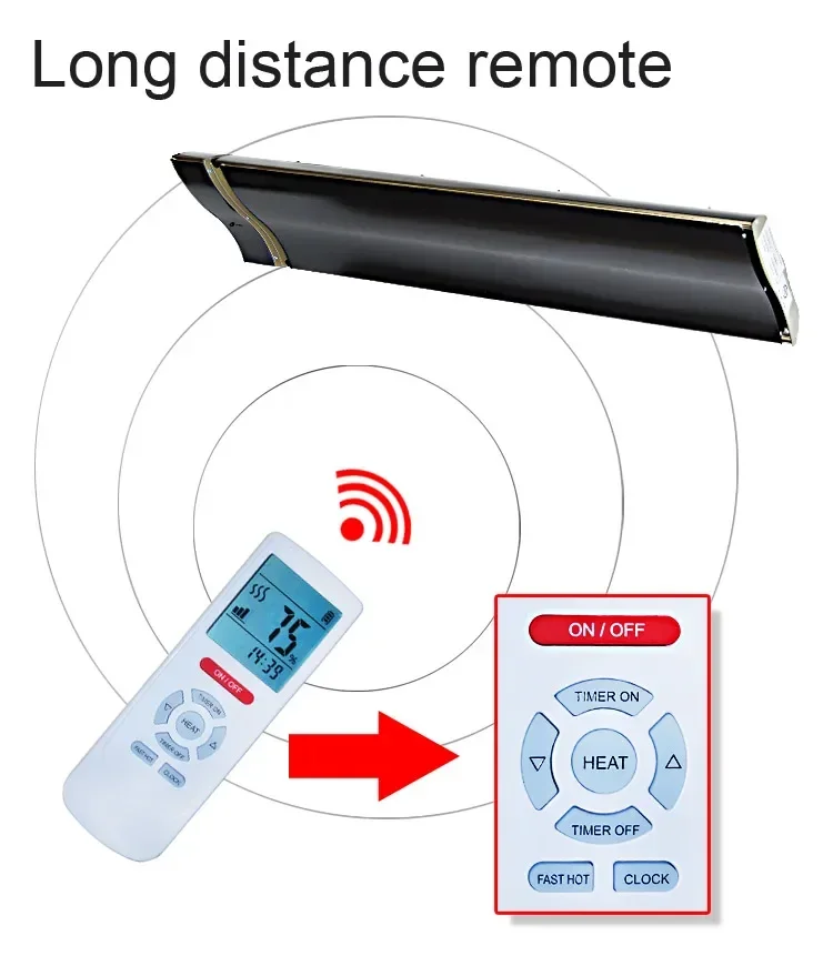 IP65 China factory supply remote control electric infrared radiant heater for outdoor patio panel heater