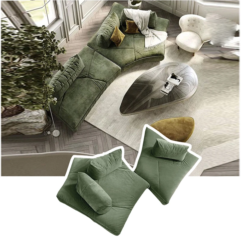 Italian light luxury special-shaped combination simple fabric sofa