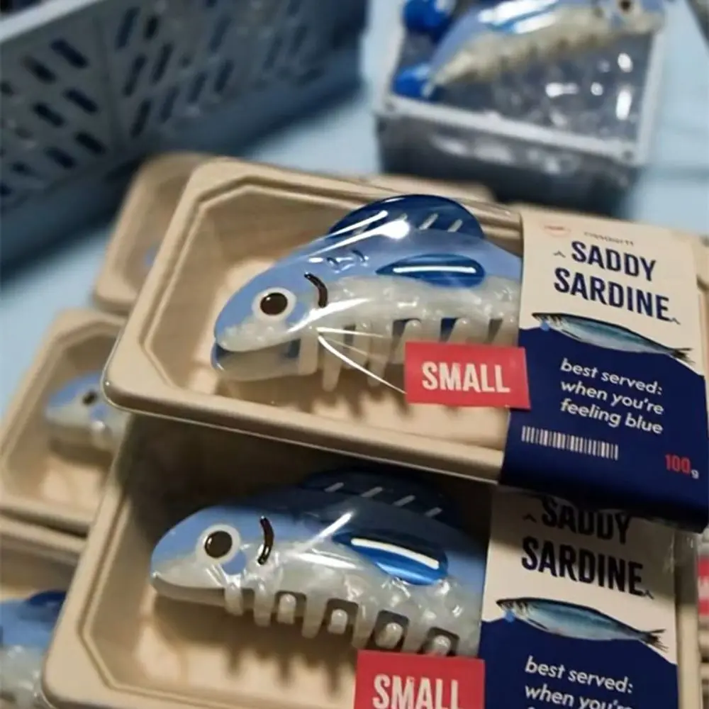 

Hairpin Ocean Sardine Hair Clip Acrylic Shark Clip Large Hair Claw Hair Accessories Geometry Plastic Grab Clip Female