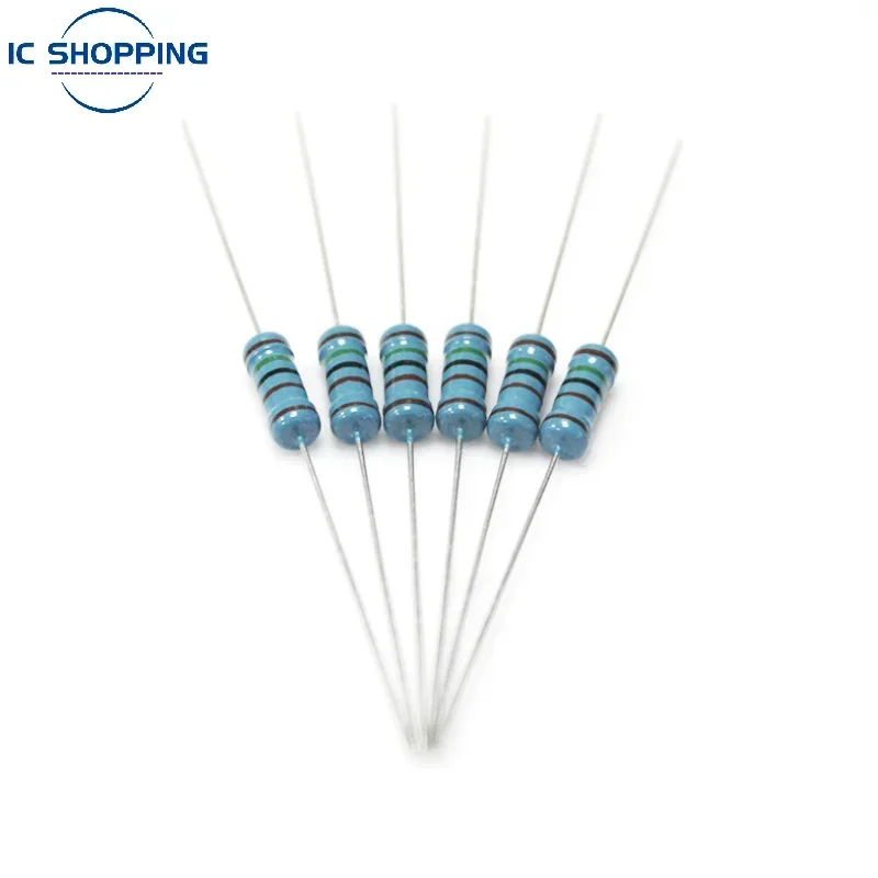 20PCS 1W Metal Film Resistor Five-color Ring Power Resistor 0.1~1M 2 4.7 10R 47 100 220 360 470 1K 2.2K 10K 22K 4.7K 100K Ohm