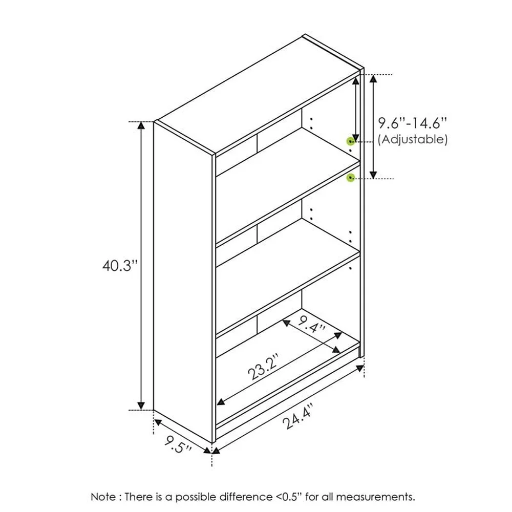 خزانة كتب خشبية قابلة للتعديل مكونة من 3 طبقات، رف عرض تخزين منزلي بسيط، سهل التجميع، توجيه عمودي من الخشب المركب المتين #5