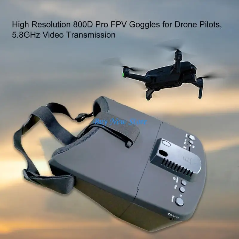 20CE LS800D FPV Goggles 5.8G com tela 5 polegadas com resolução 800x480