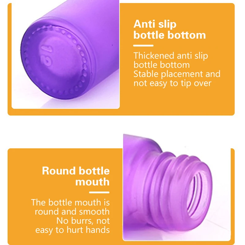 Botella enrollable de aceite esencial, botellas de Perfume vacías multicolores, contenedores de vidrio, contenedor de producto para el cuidado de la piel, 3 uds.