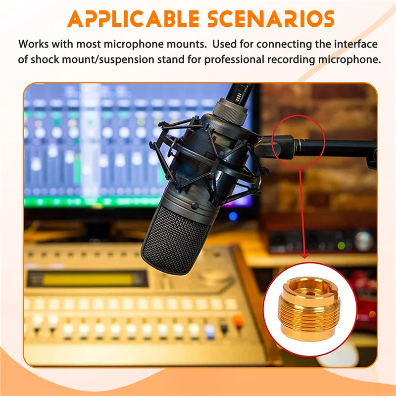 Excellent-6 Pieces Female Threaded Nut Screw Adapters Microphone Clip Holder Nut Adapters For Mic Micphone Stand