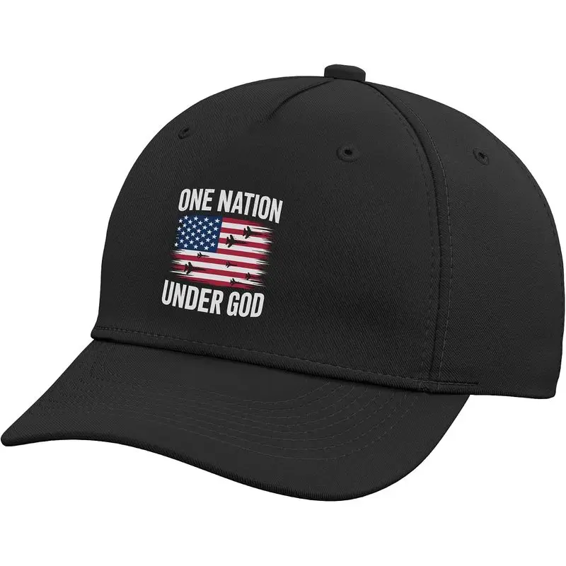 Patriotic One Nation Under God USA Fighter Jets 4th of July Adjustable Baseball Hat
