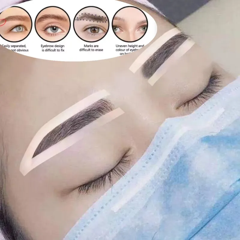 

Аксессуары для микроблейдинга, регулируемая форма бровей, силиконовая наклейка для формирования бровей, вспомогательный трафарет для бровей, инструменты для макияжа