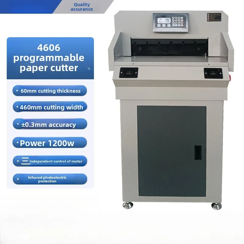 

Fully Automatic 4606T Programmable Paper Cutter Touch Screen Graphic Document File Album High-speed Silent Cutting Equipment