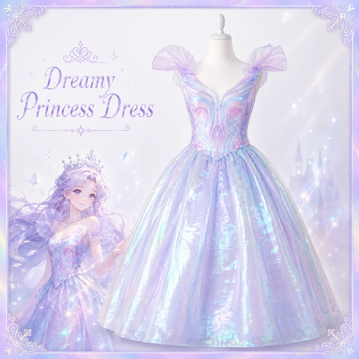 Glinda cosplay Cosplay Wig featuring Cosplay Purple Princess Dress Witch Costume with Wig for Woman Girl for conventions perform
