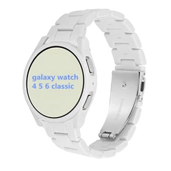 Strap for Samsung Galaxy Watch, 4, 5, Pro, 6, 40mm, 44mm, 45mm, capa protetora, sem lacunas, pulseira de resina para Galaxy Watch 6 Classic, 43mm, 47 milímetros