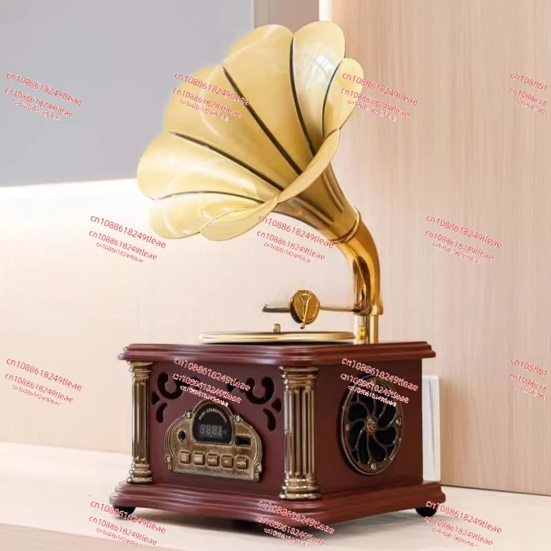 

retro Multifunctional Mini Phonograph Outdoor High Power USB Dual Channel Bluetooth Audio Living Room Decoration Ornaments