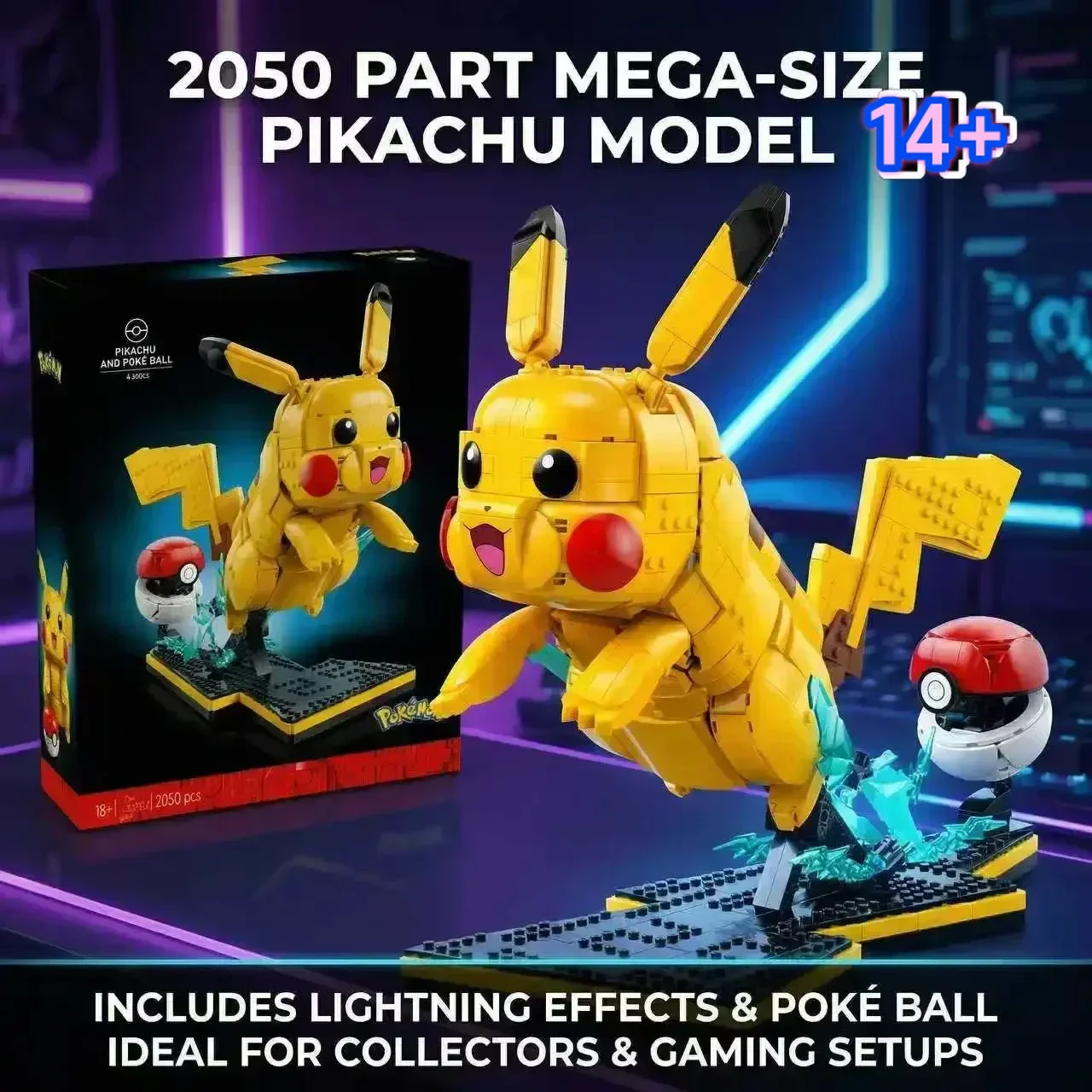 

Bandai 2050pcs Instant 72152 Magic Ball Yellow Mouse Bricks Set Premium Collection Display Home with LEGO bricks
