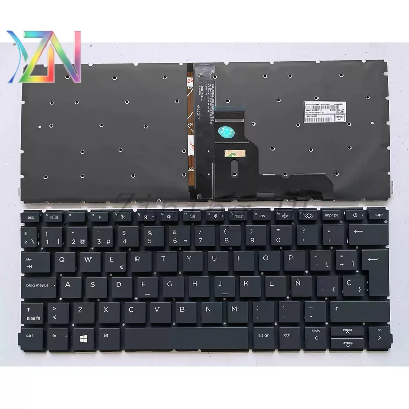 Replacement Laptop Keypad with US-Russian Character Layout, for HP ProBook 430 G8 / 435 G8, ProBook X360 435 G7 / 435 G8
