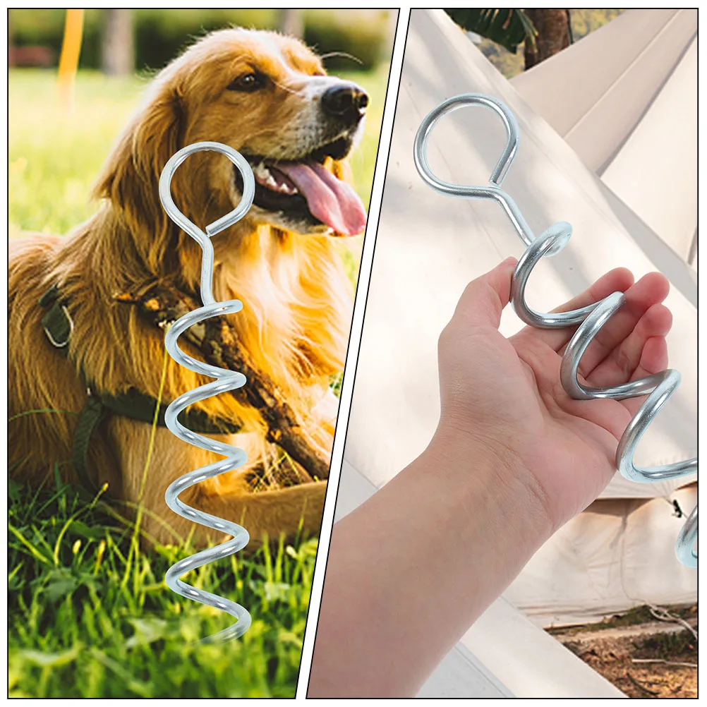 

Thick Dog Pile Ground Anchor Backyard Iron Tie Stake Heavy Duty Outdoor Dog Training Supplies Sturdy Reusable Camping Tent