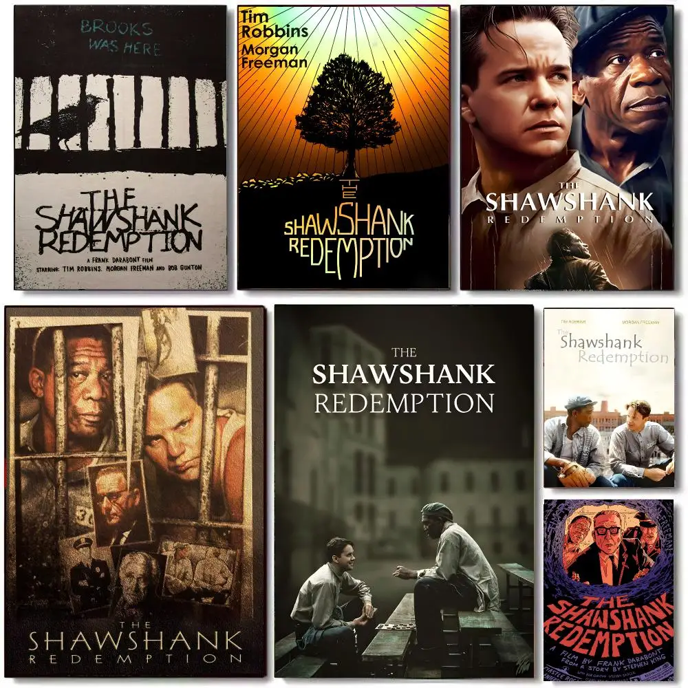 Movie The S-Shawshank Redemption Poster High Quality Bedroom Living Room Aesthetic Wall Decoration Painting Stickers Gift